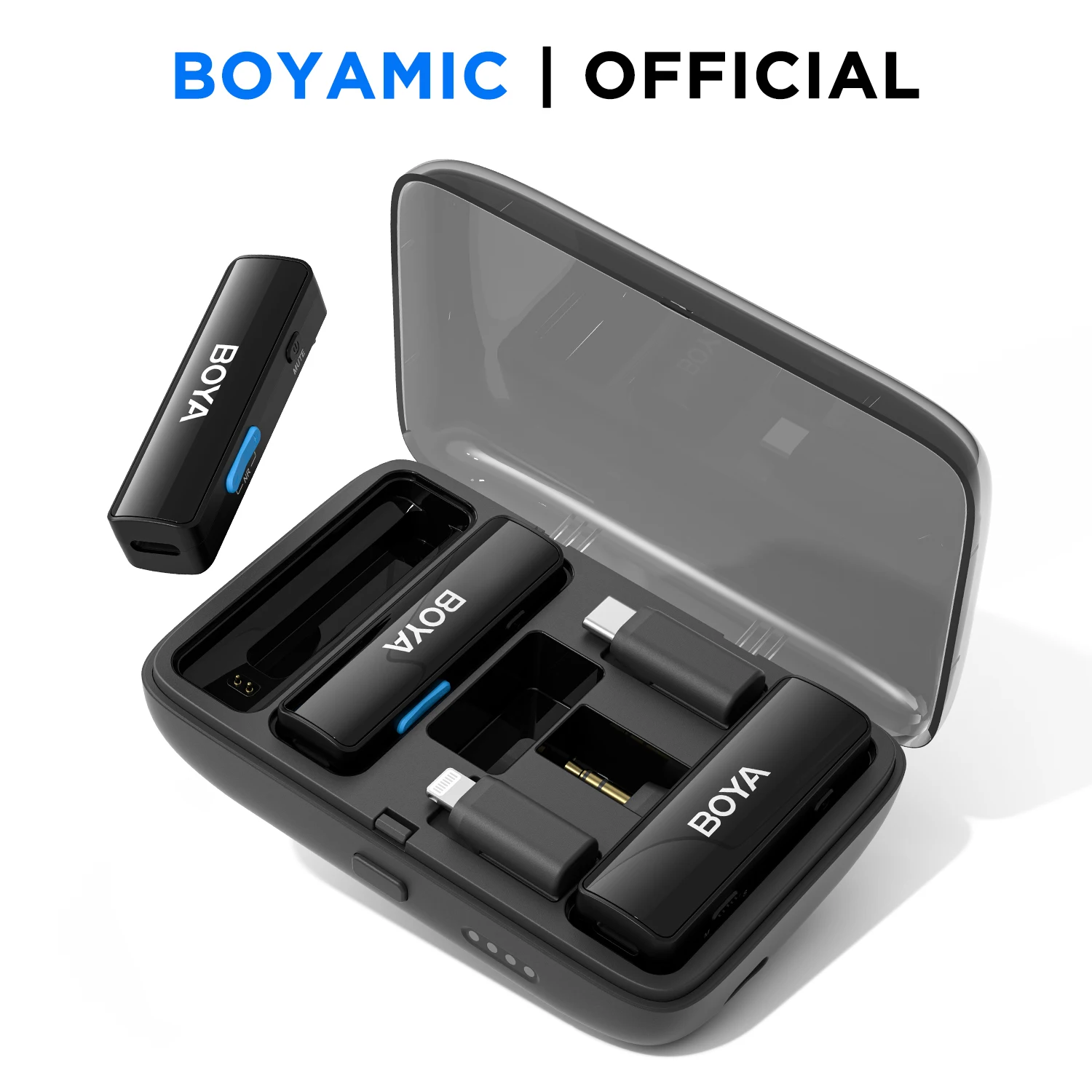 

BOYA BOYALINK Wireless Lavalier Microphone for iPhone Android Camera Smartphone Broadcast Live Streaming Vlog with Charging Case