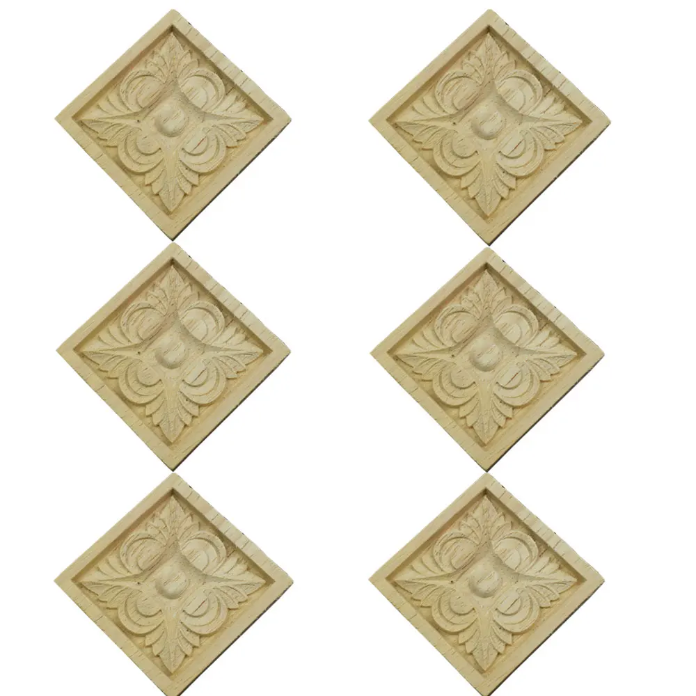 6PCS 6/8/10CM European Woodcarving Decal Unpainted Wood Carved Onlay Applique Frame Square Carving Decal for Furniture Decor
6PCS 6/8/10CM European Woodcarving Decal Unpainted Wood Carved Onlay Applique Frame Square Carving Decal for Furniture Decor