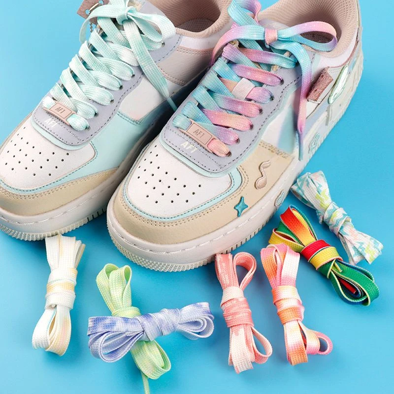 Colorful Tie Dyed Shoelaces AF1/AJ1 Basketball Shoes Men Women Canvas Shoe Rope Sports Small White Shoes Flat Laces Wholesale
Colorful Tie Dyed Shoelaces AF1/AJ1 Basketball Shoes Men Women Canvas Shoe Rope Sports Small White Shoes Flat Laces Wholesale