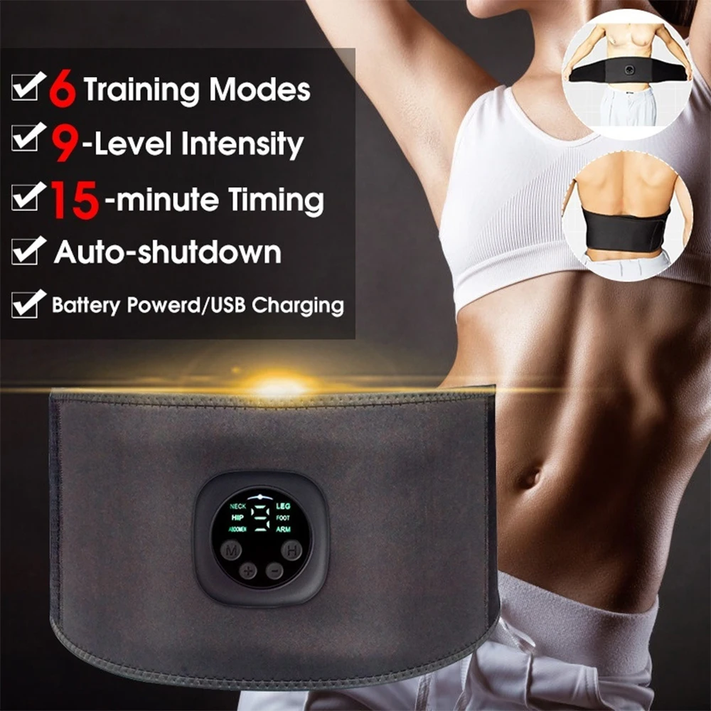 

Muscle Stimulation Belt Electric ABS Stimulator Trainer EMS Abdominal Exerciser Toning Belts Fitness Training Gym Workout Tool