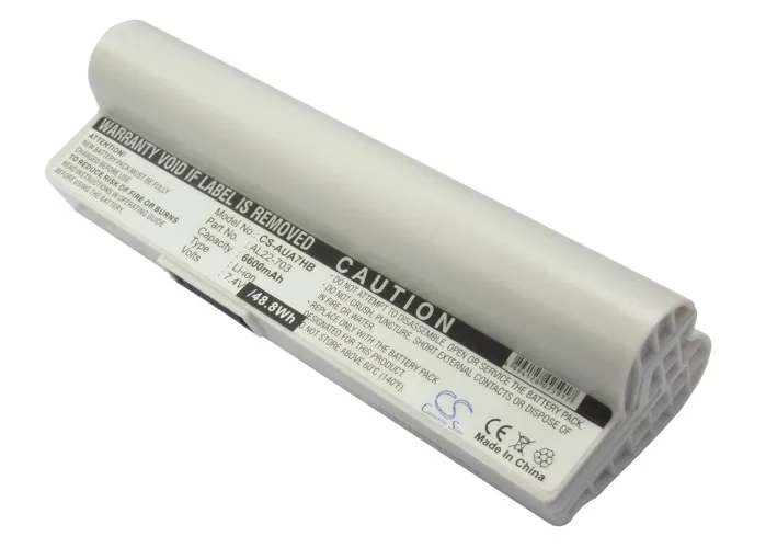 

CS 6600mAh battery for Asus Eee PC 900-W017, Eee PC 900-W047, Eee PC 900-W072X AL22-703, SL22-703, SL22-900A