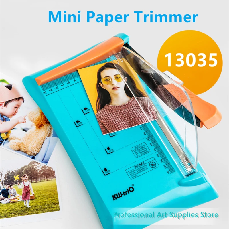 

KW-triO 13035 Mini Paper Trimmer with Size Scale Die-Cut Machines Portable Safety Professional Photo Paper Card Picture Cutting