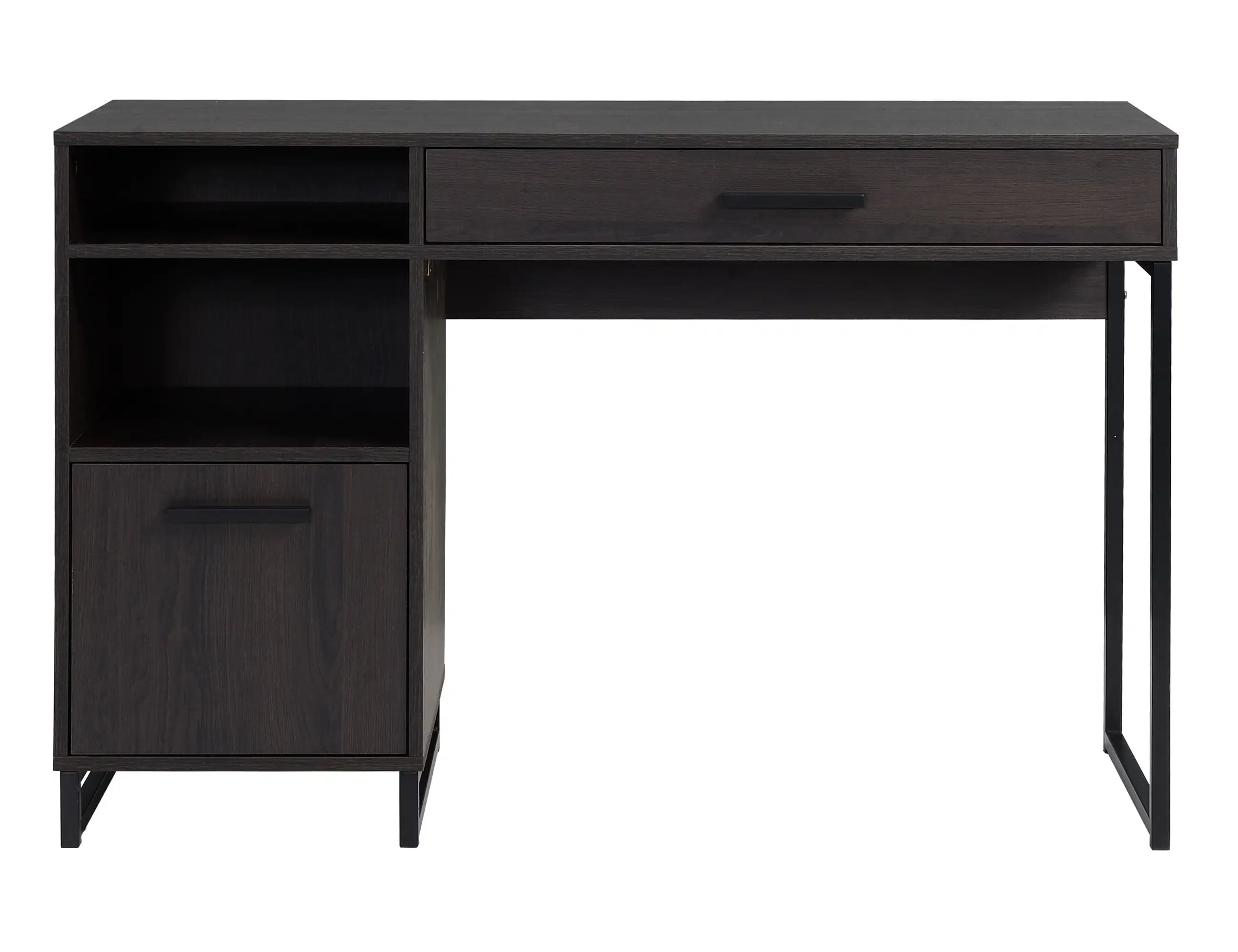 

Mainstays Wood & Metal Writing Desk with 1 Drawer and 1 Door for Teens Adult, 29.92in, Espresso Finish.