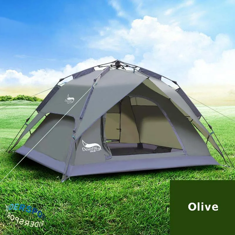 

Outdoor Camping Automatic Tent 3-4 Person Camping Tent, Easy to Instantly Set Portable Backpack, Travel, Hiking Sun Shelter