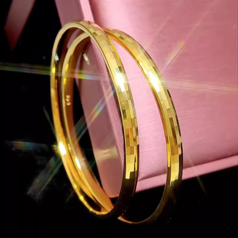 Fashion 24K Yellow Gold Color Bracelet for Women Sparkling Bracelet Bangle Wedding Engagement Fine Jewelry Gifts Not Fade
Fashion 24K Yellow Gold Color Bracelet for Women Sparkling Bracelet Bangle Wedding Engagement Fine Jewelry Gifts Not Fade