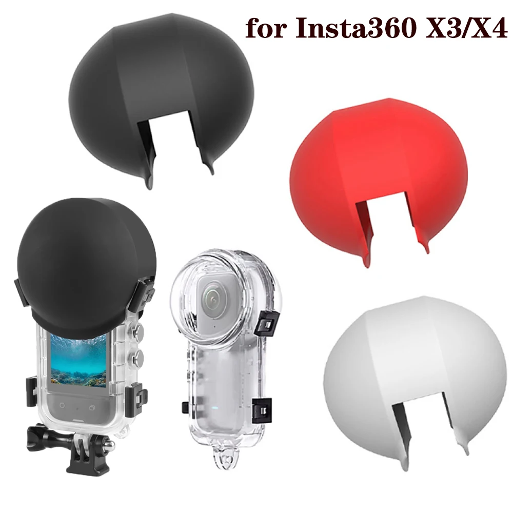 

For Insta360 X4 Invisible Dive Case Lens Guard Silicone Protective Cover For Insta360 X3 Lens Cap Action Cameras Accessories