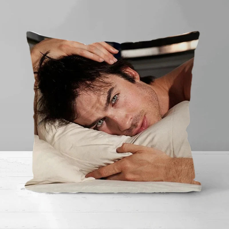 

Ian Somerhalder Cushions Home Decor Double-sided Printing Decorative Pillows for Bed Cushion Cover 45x45 Twin Size Bedding Sofa