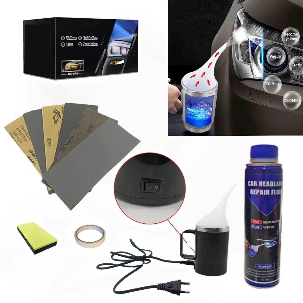 Car Headlights Renovation Polishing Kit heating Cup Workshop Automotive Care Tool 200ML Liquid Polymer Evaporator with EU Plug
Car Headlights Renovation Polishing Kit heating Cup Workshop Automotive Care Tool 200ML Liquid Polymer Evaporator with EU Plug