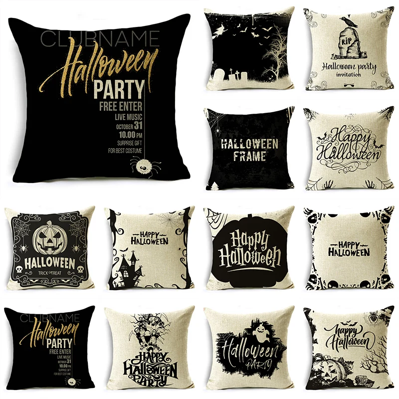 Black White Simple Halloween Series Pumpkin Skull Linen Throw Pillowcase Decorative Cushion Cover For Sofa Living Room Party
Black White Simple Halloween Series Pumpkin Skull Linen Throw Pillowcase Decorative Cushion Cover For Sofa Living Room Party