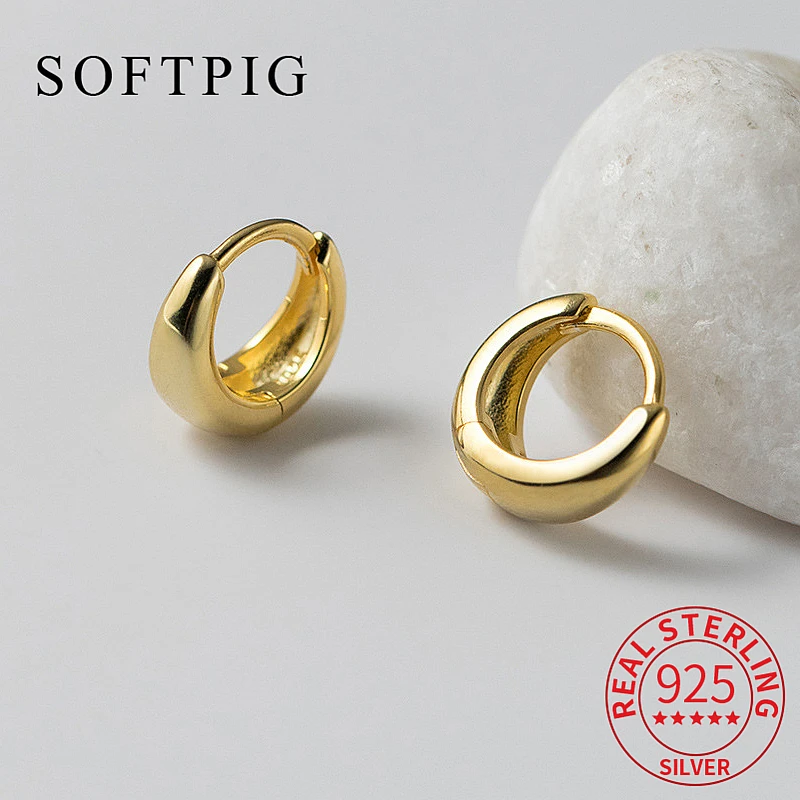 Мягкая Свинья 100% Стерлинговое Серебро 925 пробы, гладкая фотография, Женская Классическая бижутерия, минималистичные аксессуары