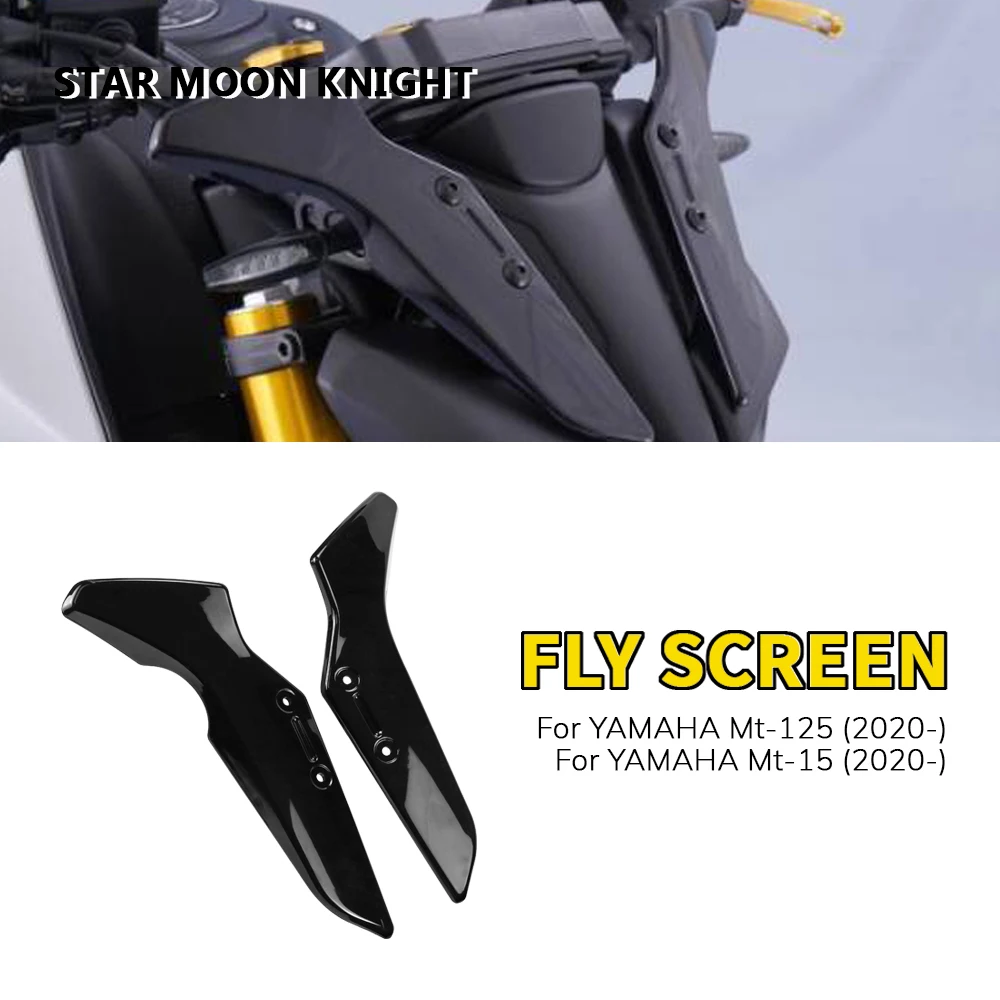 

Motorcycle Windshield Side Wind Deflector Spoiler Fly Screen For Yamaha Mt-125 Mt-15 MT125 MT15 MT 125 15 2020 2021 2022 2023-