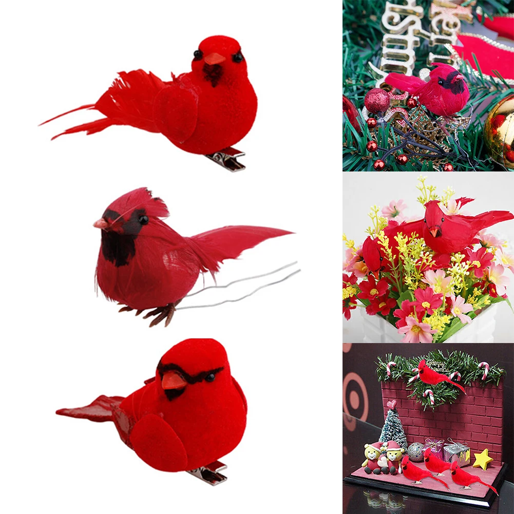 10pcs Artificial Red Clip-on Cardinals Feathered Birds Christmas Ornaments Tree Decors Decorative Red Bird
10pcs Artificial Red Clip-on Cardinals Feathered Birds Christmas Ornaments Tree Decors Decorative Red Bird