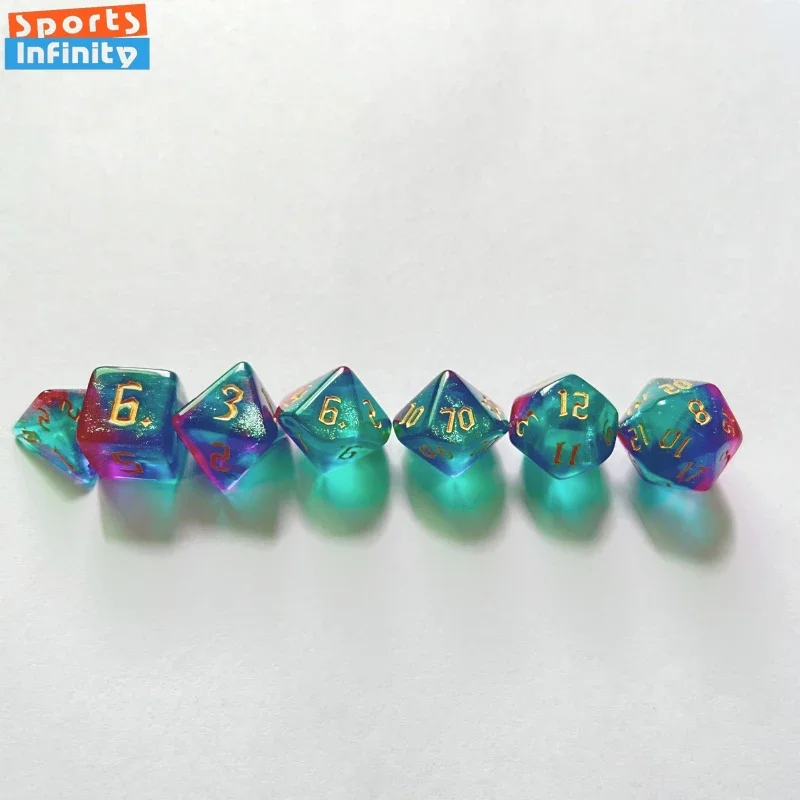 7 Pcs Set Colorful Polyhedral Table RPG Games New Font Digital Dice for DND TRPG RPG D20 D12 D10 D8 D6 D4 Board Gaming Dices Kit
7 Pcs Set Colorful Polyhedral Table RPG Games New Font Digital Dice for DND TRPG RPG D20 D12 D10 D8 D6 D4 Board Gaming Dices Kit