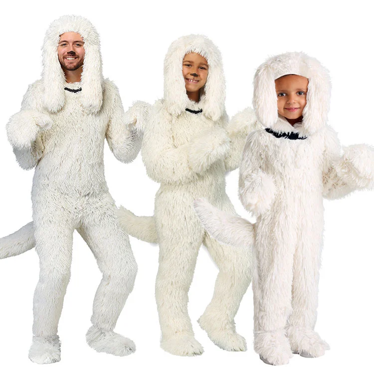 Christmas White Collie Poodle Dog Animal Cosplay Costume Fursuit Fancy Dress Adult Kids Halloween Parade Suit
Christmas White Collie Poodle Dog Animal Cosplay Costume Fursuit Fancy Dress Adult Kids Halloween Parade Suit