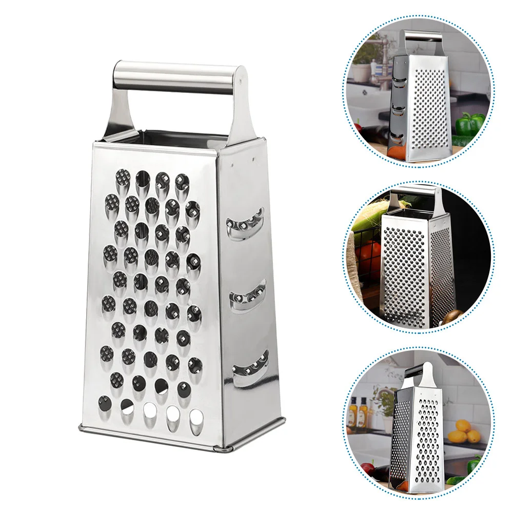 Kitchen Grater Box 4-Sided Zester Stainless Steel Vegetable Slicer Food Shredder Gadgets 
Kitchen Grater Box 4-Sided Zester Stainless Steel Vegetable Slicer Food Shredder Gadgets