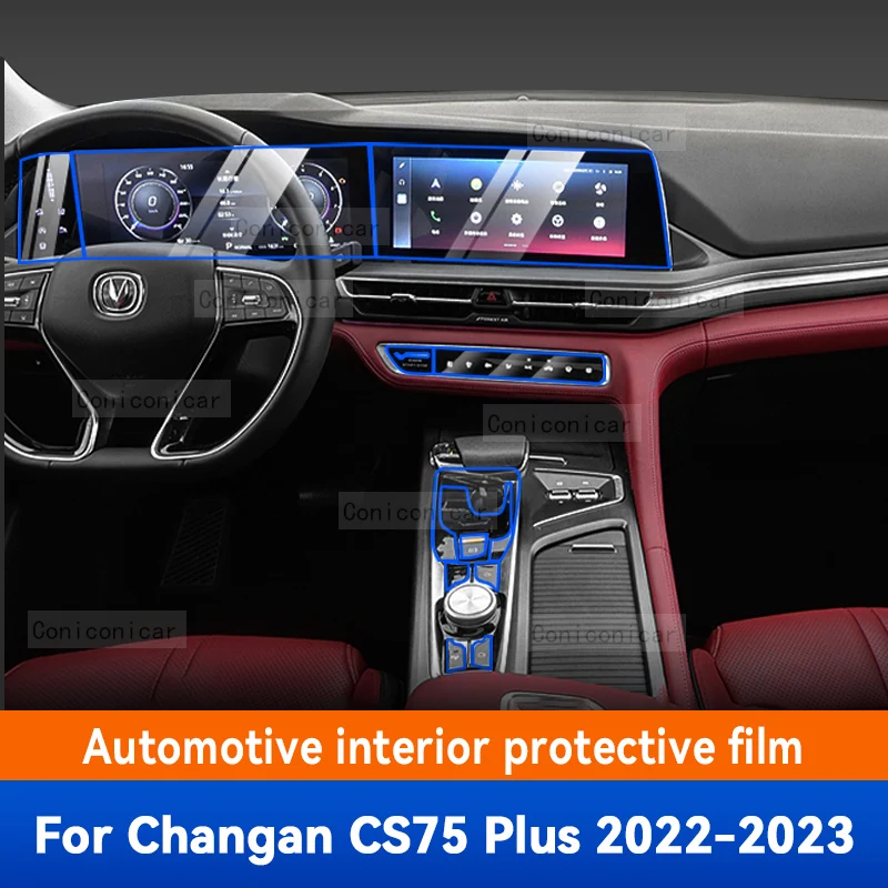 

For CHANGAN CS75 PLUS 2023 2022 Gearbox Panel Dashboard Navigation Automotive Interior Protective Film TPU Anti-Scratch
