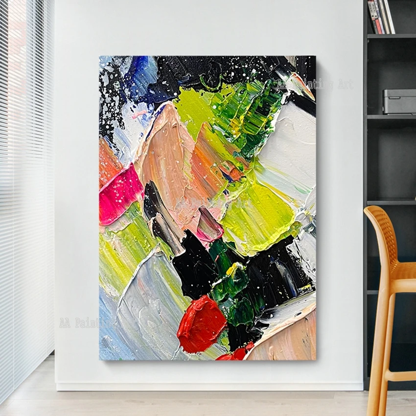 Heavy Thick Colorful Acrylic Oil Painting Picture Abstract Canvas Knife Art Hotel Artwork Decorative Custom Unframed Paintings
Heavy Thick Colorful Acrylic Oil Painting Picture Abstract Canvas Knife Art Hotel Artwork Decorative Custom Unframed Paintings