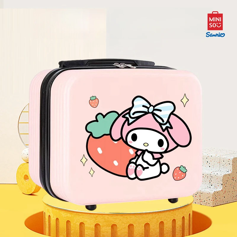 

MINISO Kuromi Suitcases Travel Bag Cosmetic Box Large Capacity Cinnamoroll Cartoon Water Proof Women My Melody Kawaii Storage