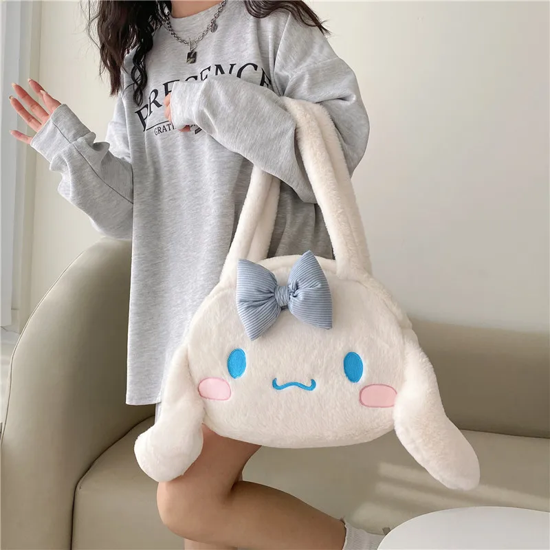Anime Sanrio Messenger Bag Cartoon Kuromi Melody Cinnamoroll Plush Stuffed Shoulder Bag Cute Dual-use Handbag Large Capacity
Anime Sanrio Messenger Bag Cartoon Kuromi Melody Cinnamoroll Plush Stuffed Shoulder Bag Cute Dual-use Handbag Large Capacity