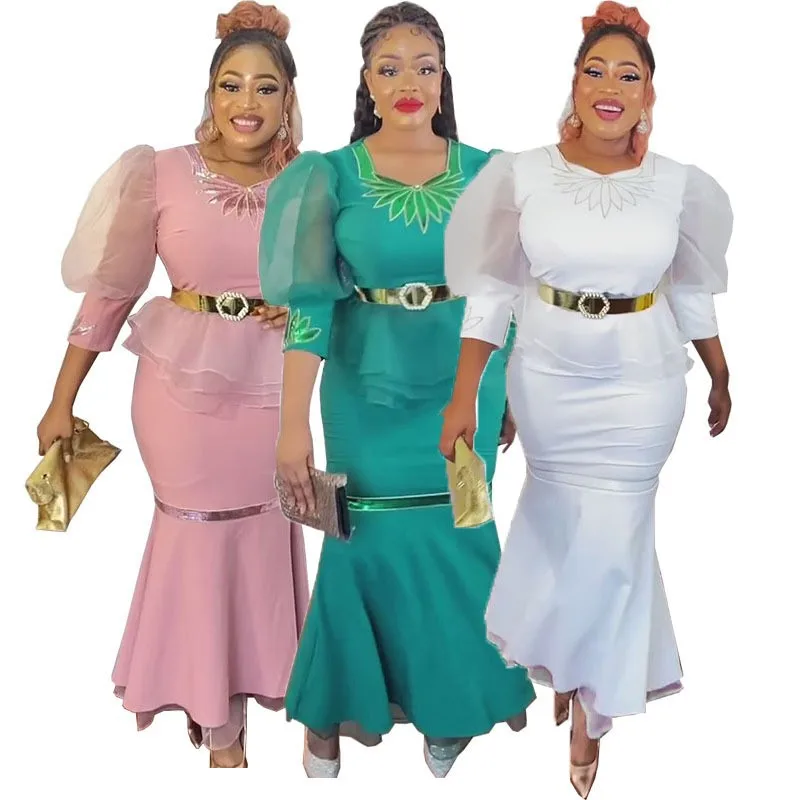 2 Piece Skirt Sets Sequin Fashion African Dresses For Women Autumn Organza Puff Sleeve Top Long Skirt Matching Set Elegant Party
2 Piece Skirt Sets Sequin Fashion African Dresses For Women Autumn Organza Puff Sleeve Top Long Skirt Matching Set Elegant Party