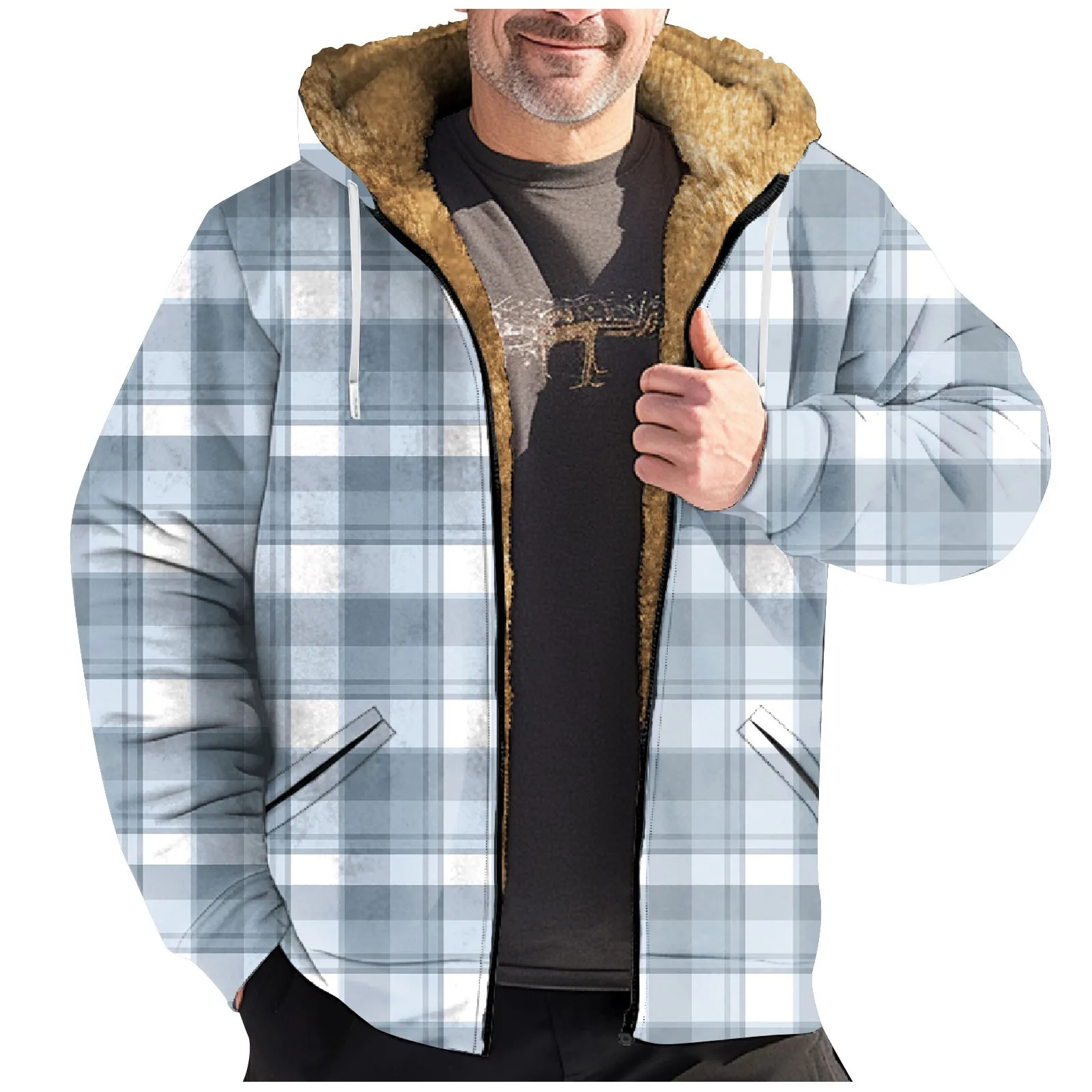 

Мужская осенне-зимняя высококачественная Толстая Повседневная куртка в клетку с принтом в европейском стиле мужская хлопковая куртка с капюшоном стандартного размера