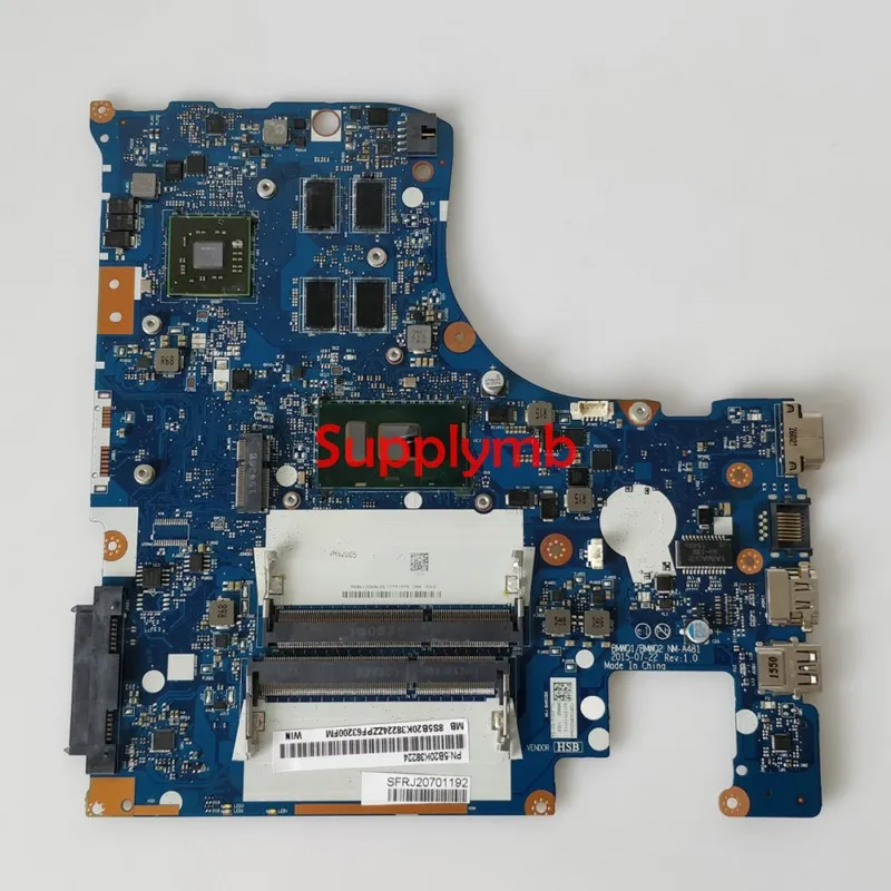 5B20K38224 Motherboard NM-A481 4405U CPU 216-0867030 GPU for Lenovo Ideapad 300-15ISK NoteBook PC Laptop Mainboard Tested
5B20K38224 Motherboard NM-A481 4405U CPU 216-0867030 GPU for Lenovo Ideapad 300-15ISK NoteBook PC Laptop Mainboard Tested