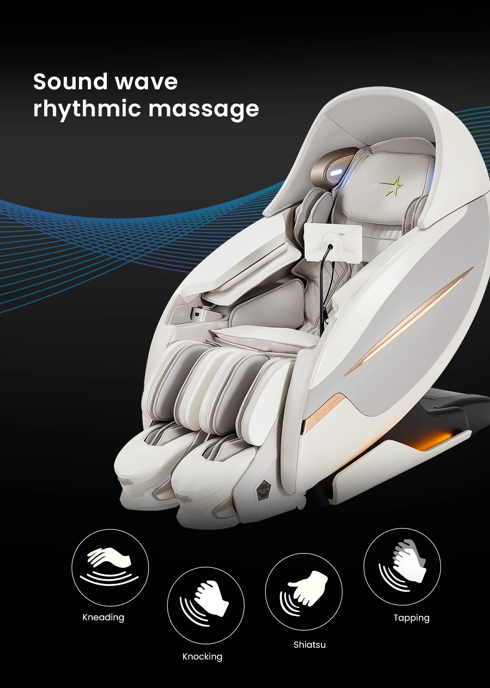 Innovative Sleep Hood zero Gravity Back Therapy 5d Massage Chair MS-131Robot