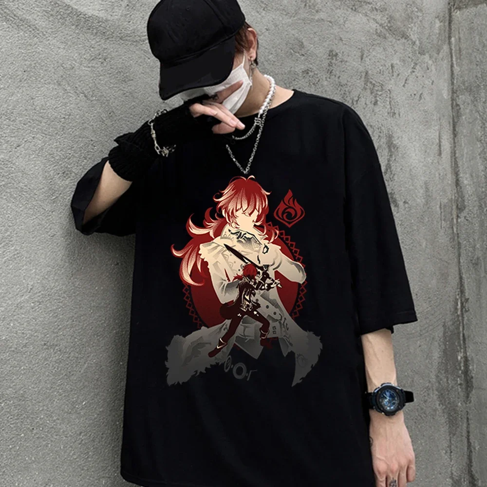 Dark Side of Dawn Diluc T-shirts Fashion Casual T Shirt Harajuku Tshirt Graphic Women T Shirt High Street Tops Genshin Game Top
Dark Side of Dawn Diluc T-shirts Fashion Casual T Shirt Harajuku Tshirt Graphic Women T Shirt High Street Tops Genshin Game Top