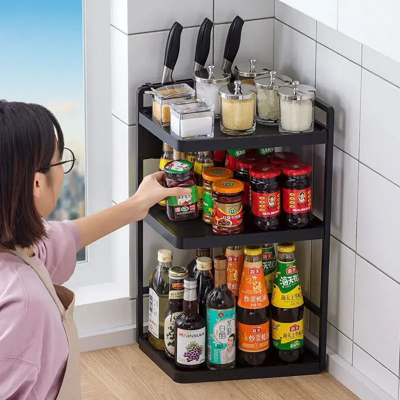 2023 Year New AOLIVIYA Stainless Steel Kitchen Shelf Countertop Seasoning Rack Black Double Layer Seasoning Storage Shelf Knife
2023 Year New AOLIVIYA Stainless Steel Kitchen Shelf Countertop Seasoning Rack Black Double Layer Seasoning Storage Shelf Knife