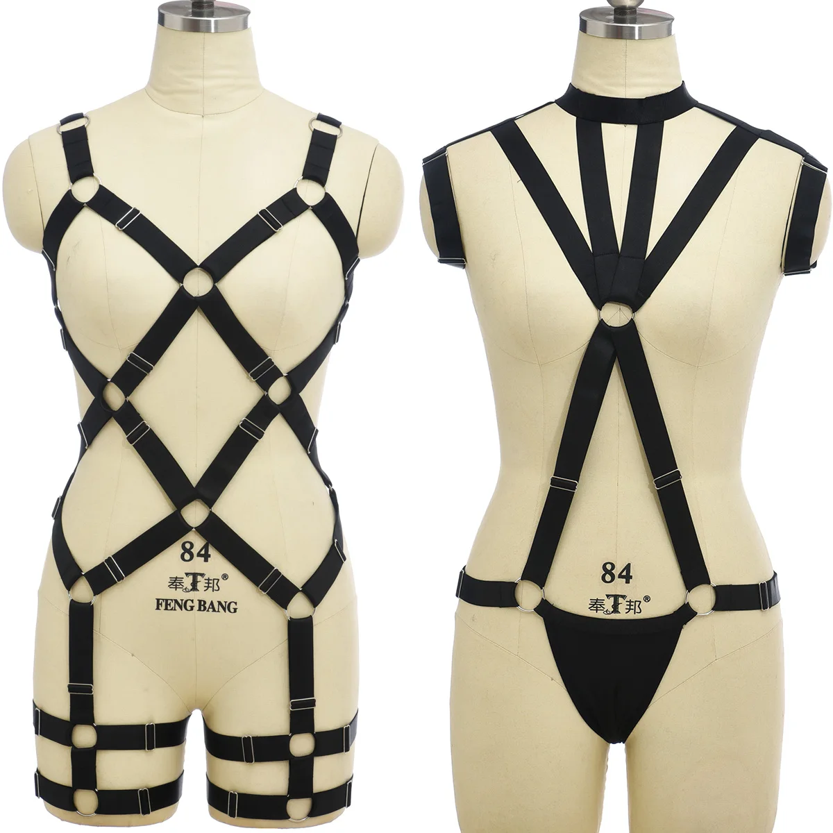 Bondage Hollow Body Harness Adjustable Stockings Leg Garter Belt Sexy Lingerie Body Cage Set Women Goth Harness Bra Bodysuit 
Bondage Hollow Body Harness Adjustable Stockings Leg Garter Belt Sexy Lingerie Body Cage Set Women Goth Harness Bra Bodysuit