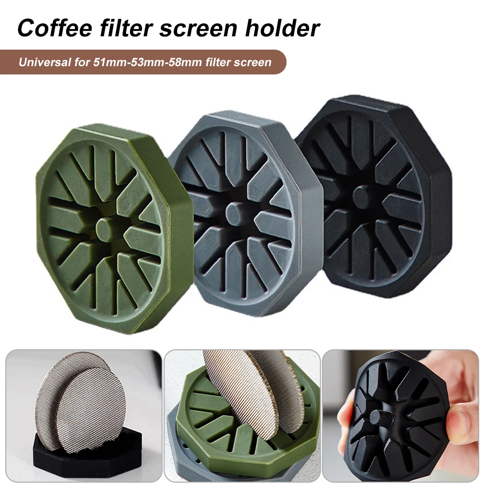 Silicone Espresso Puck Screen Holder Coffee Filter Screen Holder 51/53/58mm Reusable Coffee Filters Espresso Machine Puck Stand
Silicone Espresso Puck Screen Holder Coffee Filter Screen Holder 51/53/58mm Reusable Coffee Filters Espresso Machine Puck Stand