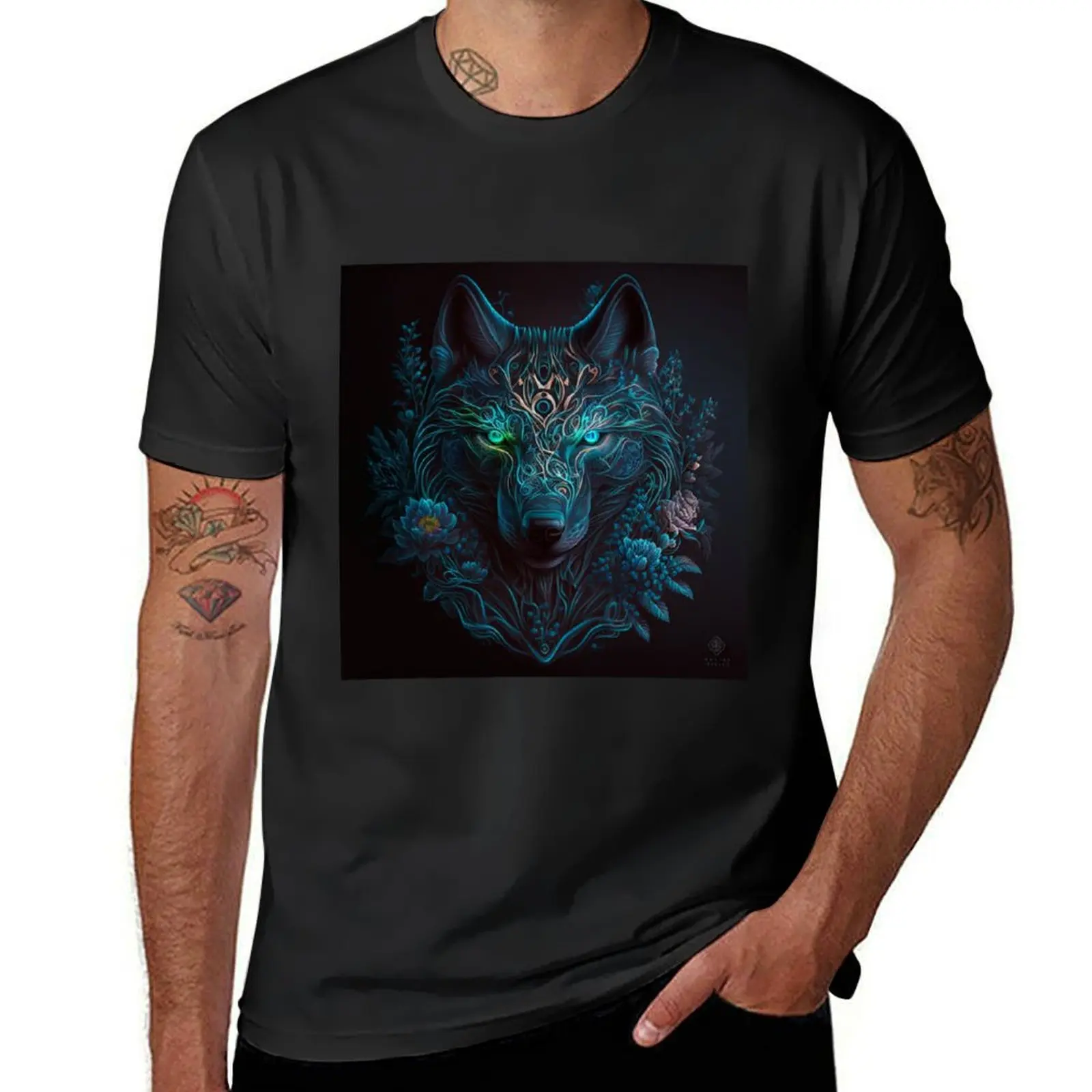 

Mighty Wolf T-Shirt for a boy aesthetic clothes quick-drying blacks men t shirts