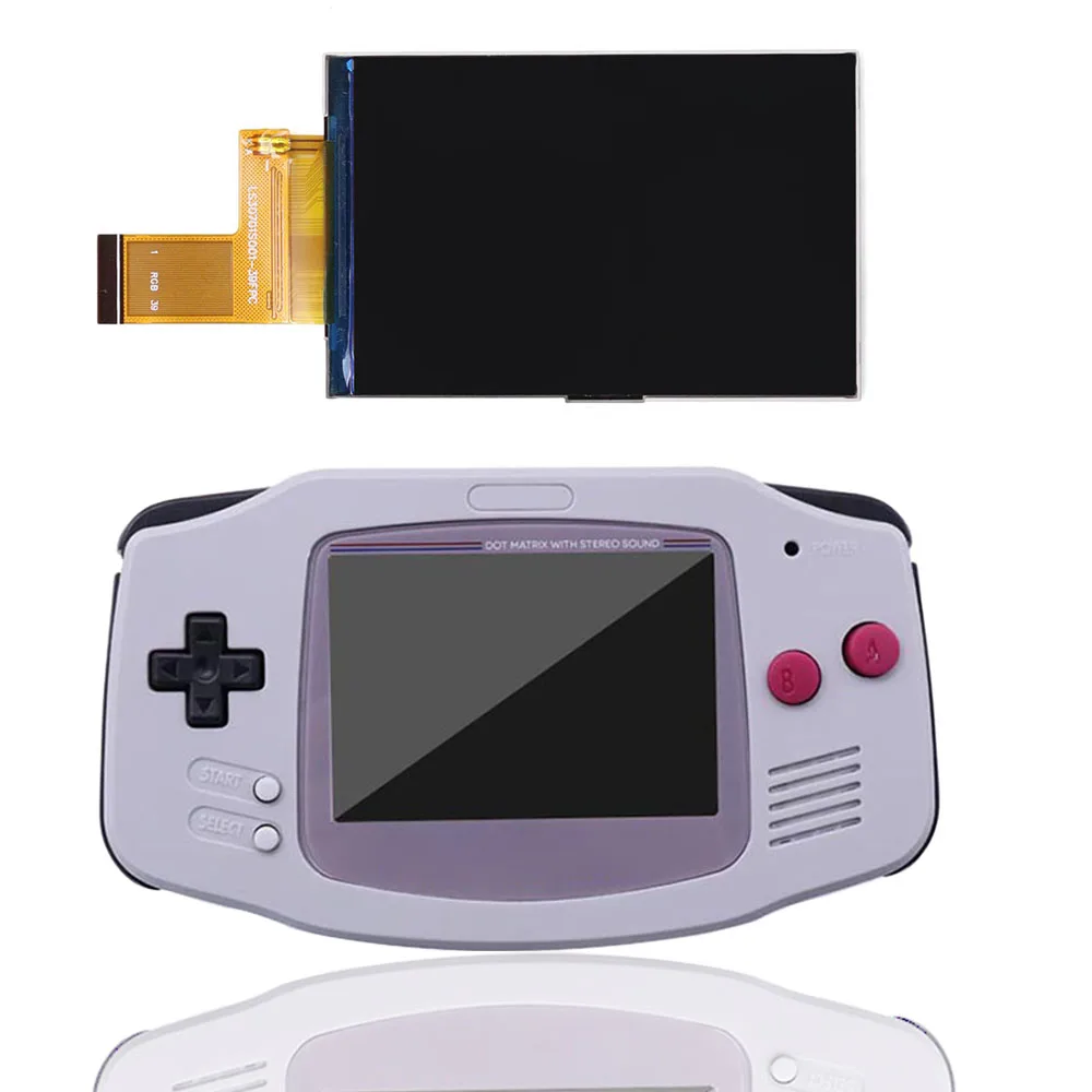 

V5 720x480 Drop In 3.0" IPS Backlight Brightness Retro pixel Blacklit LCD KIT For Game Boy Advance GBA No Need to Cut Shell Case