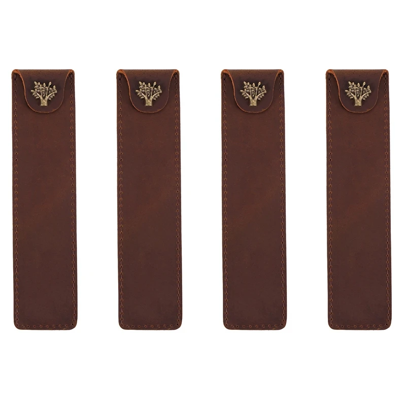 4X Leather Pen Pouch Holder Single Pencil Bag Pen Case With Snap Button For Rollerball Fountain Ballpoint Pen-Brown
4X Leather Pen Pouch Holder Single Pencil Bag Pen Case With Snap Button For Rollerball Fountain Ballpoint Pen-Brown
