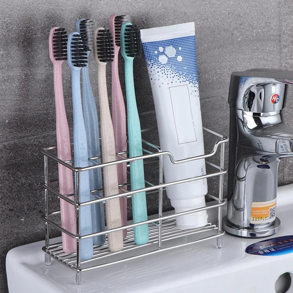 Stainless Steel Toothbrush Holder Big Capacity Toothpaste Holder Electric Toothbrush Rack Bathroom Washing Utensils Holder
Stainless Steel Toothbrush Holder Big Capacity Toothpaste Holder Electric Toothbrush Rack Bathroom Washing Utensils Holder
