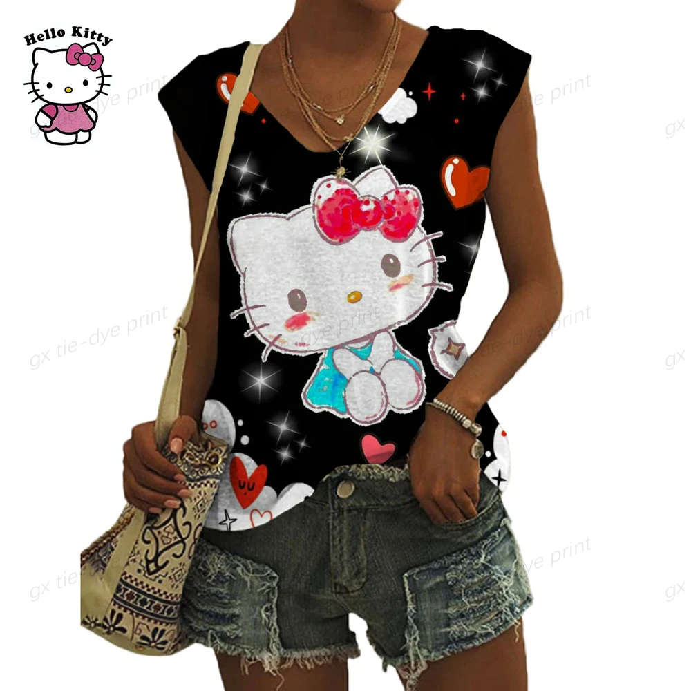 Tank Top For Women Summer Sexy Deep V-neck Casual Loose Sleeveless Vest Hello Kitty Print Casual T-shirt Lightweight Breathable
Tank Top For Women Summer Sexy Deep V-neck Casual Loose Sleeveless Vest Hello Kitty Print Casual T-shirt Lightweight Breathable