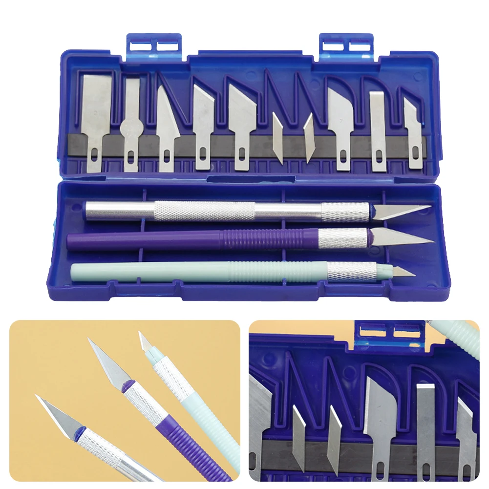 13Pc Set Art Carving Cutter With Box Paper Sticker Replacement Blades Carving Cutter Set For Cutting Woodworking Engraving Craft
13Pc Set Art Carving Cutter With Box Paper Sticker Replacement Blades Carving Cutter Set For Cutting Woodworking Engraving Craft