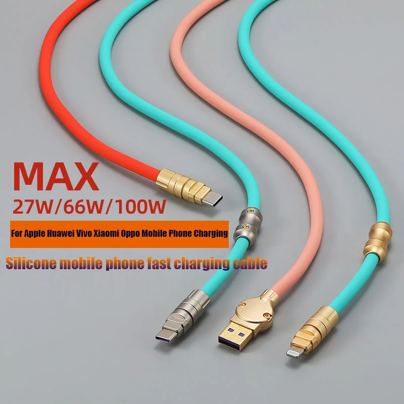 Android Silicone Data Cable Fast Charging Flash Charging Type-C Suitable For Apple Huawei Vivo Xiaomi Oppo Mobile Phone Charging
Android Silicone Data Cable Fast Charging Flash Charging Type-C Suitable For Apple Huawei Vivo Xiaomi Oppo Mobile Phone Charging