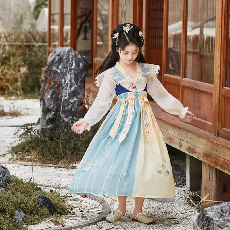 Chinese Hanfu Girl Children Cosplay Costumes Chiffon Princess Tang Suit Kids Hanfu Chinese Traditional Embroidery Dress
Chinese Hanfu Girl Children Cosplay Costumes Chiffon Princess Tang Suit Kids Hanfu Chinese Traditional Embroidery Dress