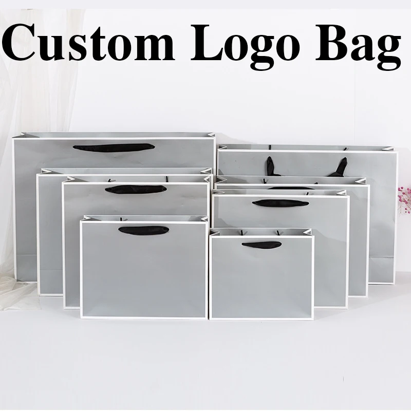 10 Pcs Custom Logo Gray Paper Packaeg Bags Christmas Day Birthday Wedding Gifts Paper Bags Black Rope Bags
10 Pcs Custom Logo Gray Paper Packaeg Bags Christmas Day Birthday Wedding Gifts Paper Bags Black Rope Bags