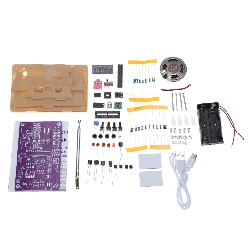 Soldering Project Kits, FM Radio Kits with with 2 Power Supply Modes Soldering Practice DIY Radio Kits 87-108MHz
Soldering Project Kits, FM Radio Kits with with 2 Power Supply Modes Soldering Practice DIY Radio Kits 87-108MHz
