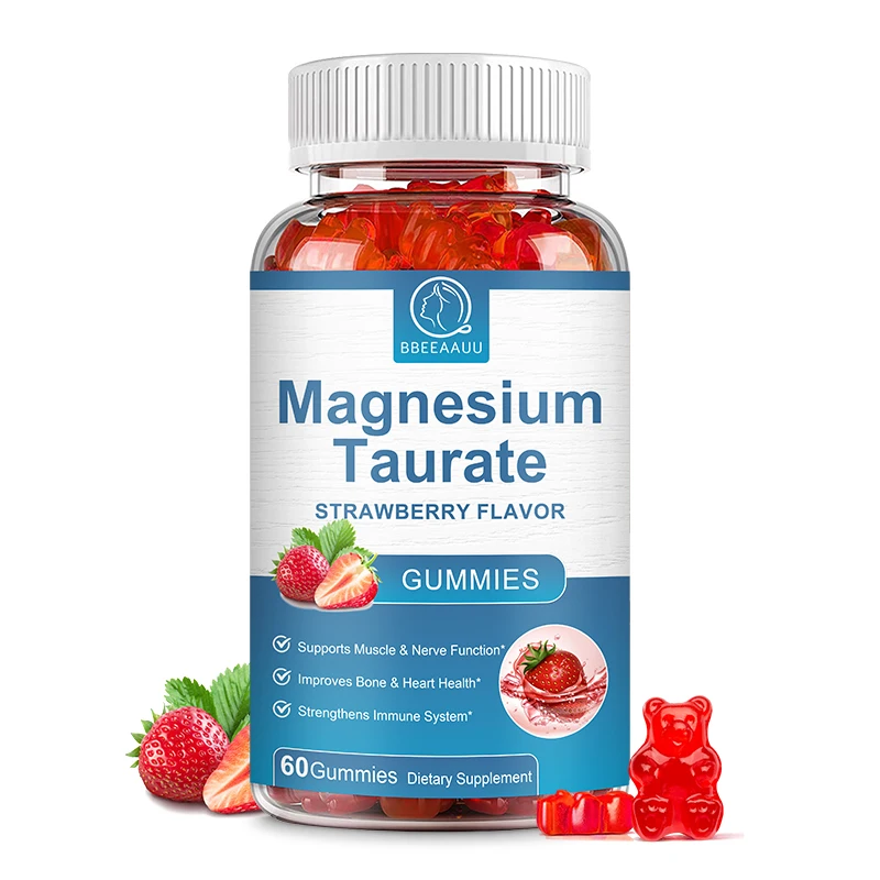 BBEEAAUU Magnesium Taurine Gummies for Cardiovascular Health, Muscle & Neurological Function Support Bone, Muscle, Immune health
BBEEAAUU Magnesium Taurine Gummies for Cardiovascular Health, Muscle & Neurological Function Support Bone, Muscle, Immune health
