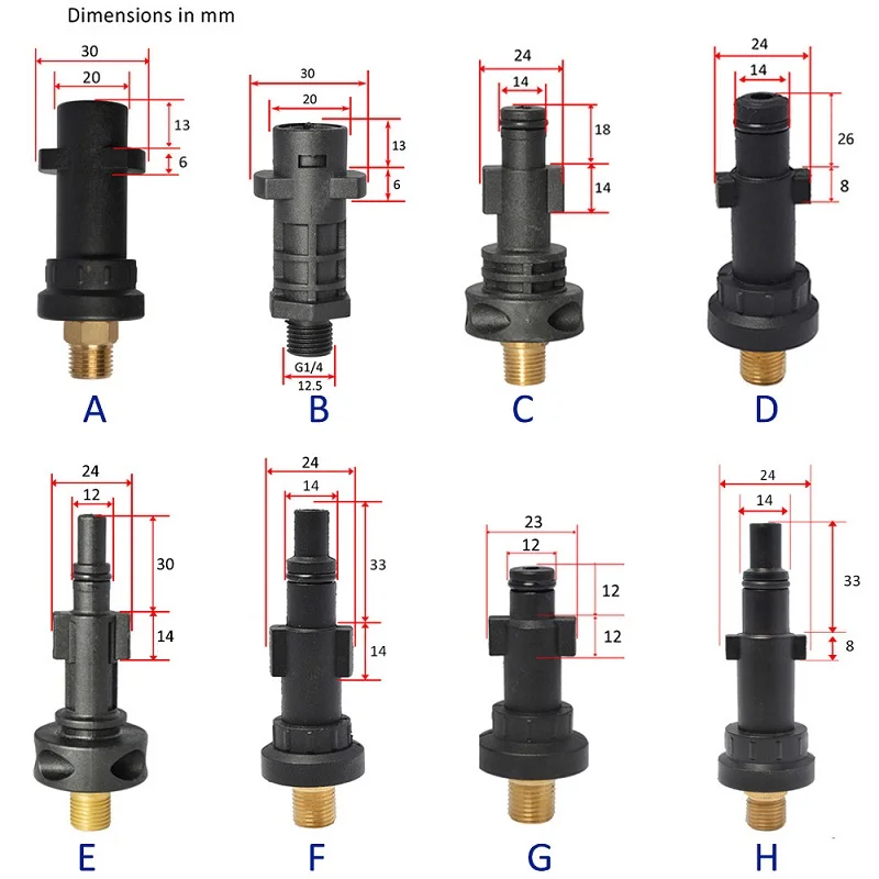8 PCS/Set Plastic Foam Nozzle Foam Generator Snow Foam Lance for Karcher Bosche Sterwins Champion Stihl High Pressure Washer
8 PCS/Set Plastic Foam Nozzle Foam Generator Snow Foam Lance for Karcher Bosche Sterwins Champion Stihl High Pressure Washer