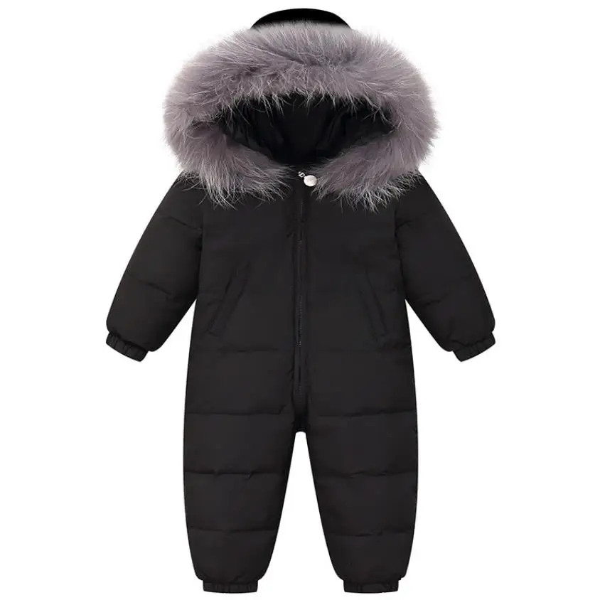 Infant Snowsuit Real Fur Collar Duck Down Filling Thick Warm Toddler Boys Girls Down Rompers Baby Winter Jackets A774
Infant Snowsuit Real Fur Collar Duck Down Filling Thick Warm Toddler Boys Girls Down Rompers Baby Winter Jackets A774