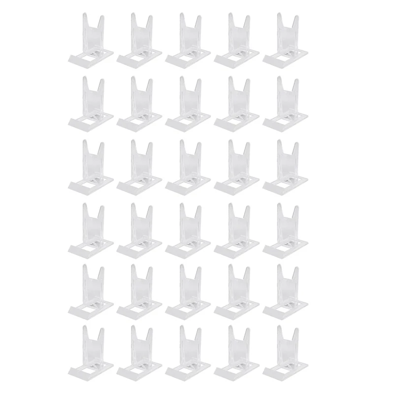 30Pcs Clear Stand Plastic Clear Plates Holder Metal Brackets Clear Display Shelf
30Pcs Clear Stand Plastic Clear Plates Holder Metal Brackets Clear Display Shelf
