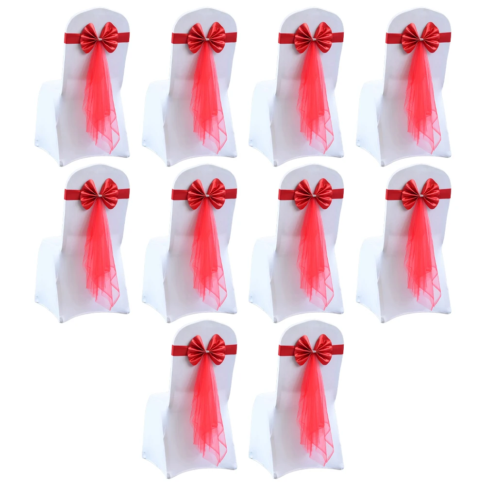 10Pcs Bow Elastic Chair Sashes Cover Bands Wedding Chair Bow Knot Ribbon Tie For Party Hotel Event Banquet Birthday Decoration
10Pcs Bow Elastic Chair Sashes Cover Bands Wedding Chair Bow Knot Ribbon Tie For Party Hotel Event Banquet Birthday Decoration