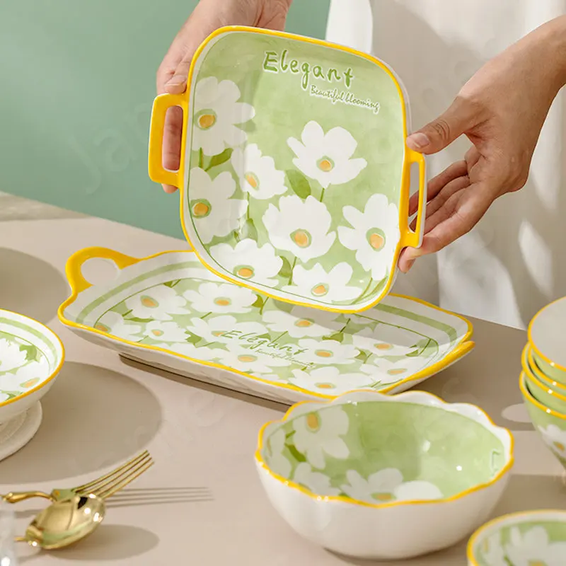 Pastoral Style Dinner Plate Modern Nordic Ceramic Dinner Plates Steak Pasta Dishes Cake Dessert Vegetable Salad Soup Plates Set
Pastoral Style Dinner Plate Modern Nordic Ceramic Dinner Plates Steak Pasta Dishes Cake Dessert Vegetable Salad Soup Plates Set