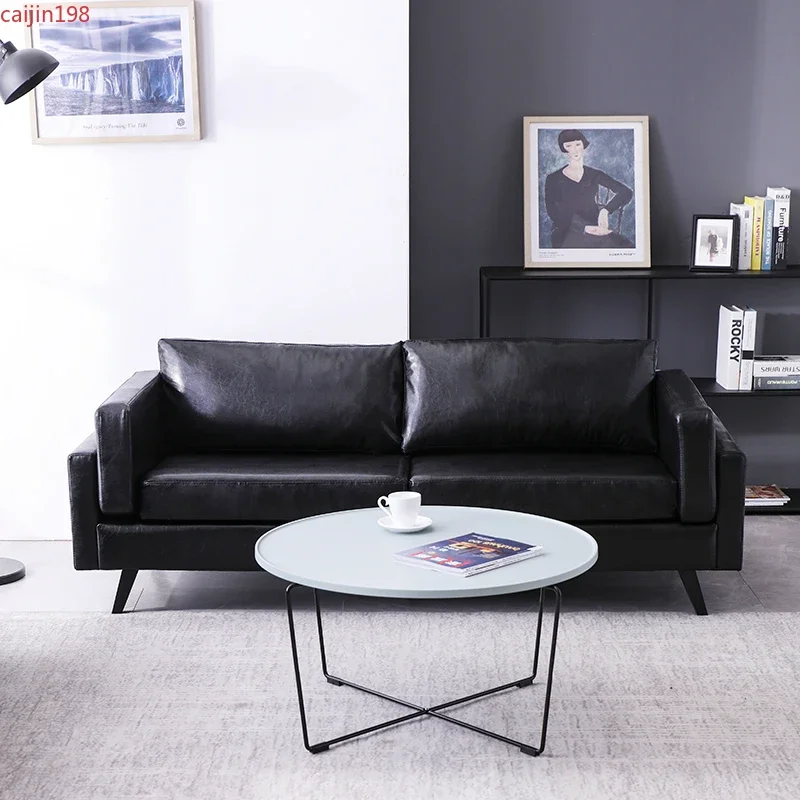 Loveseat SOFA Nordic black leather art office leisure sofa small living room double three people sofa
Loveseat SOFA Nordic black leather art office leisure sofa small living room double three people sofa