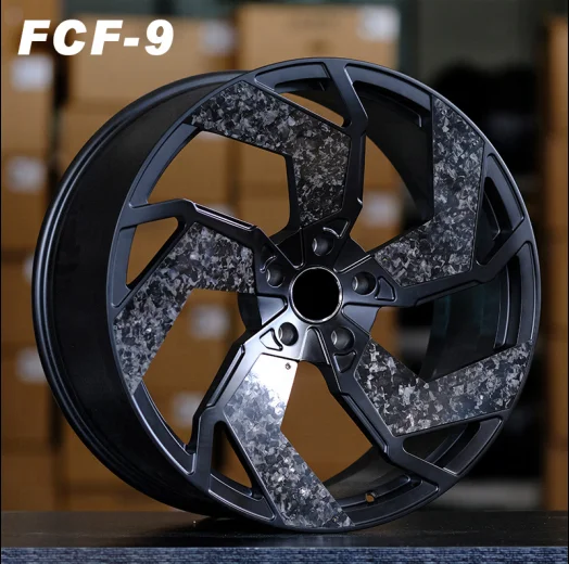 20X8j матовые черные Углеродные волокна кованые алюминиевый сплав Автомобильные Колесные диски Вторичный рынок