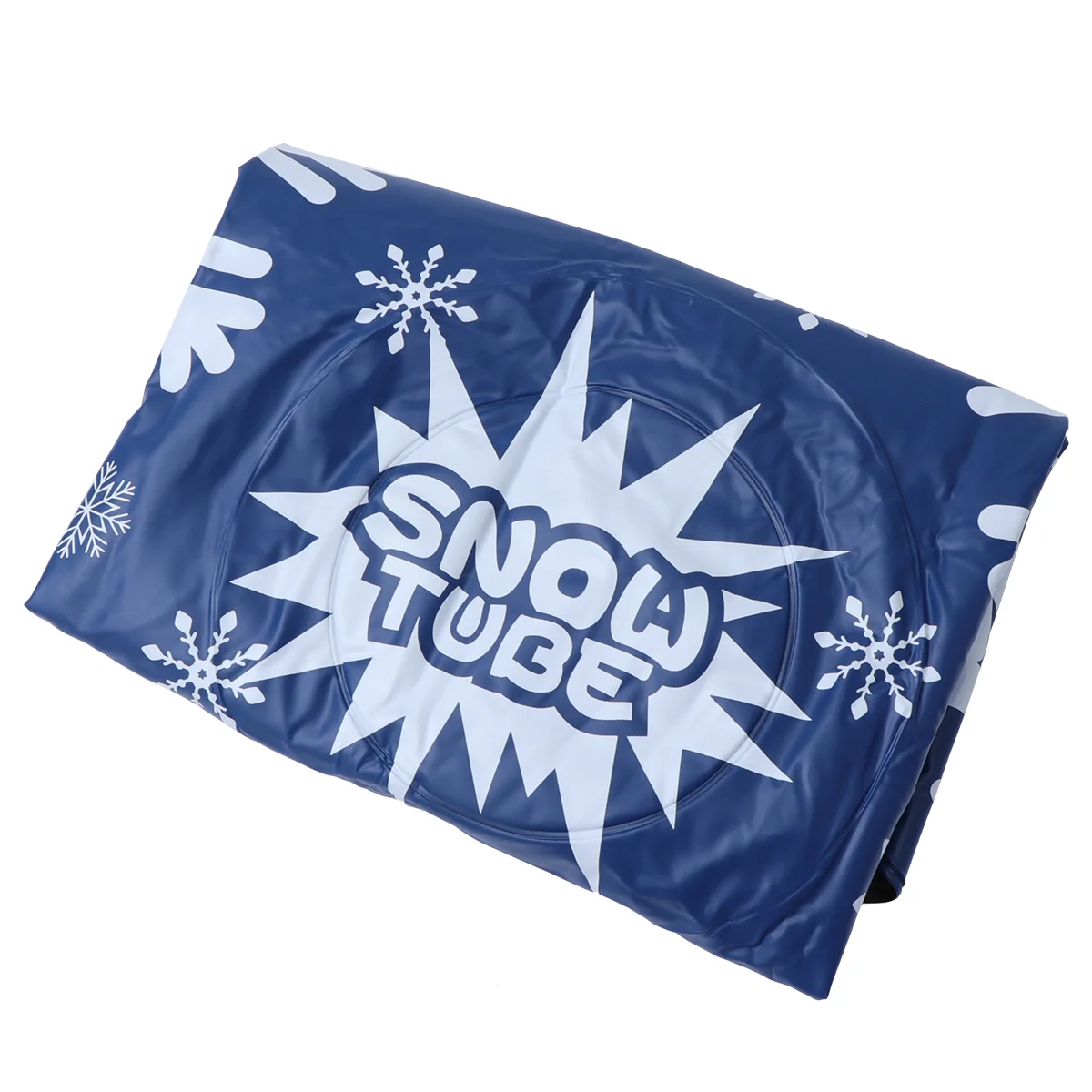 

Inches Blue Inflatable Snow Tube PVC Snowflake Printing Snow Sled Heavy Duty Circle for Skiing Skating and Snow Games